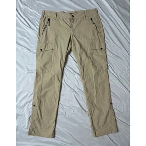Ralph Lauren Sport Khaki Cargo Pants Womens 14 Tan Cotton Utility Multi-Pocket
